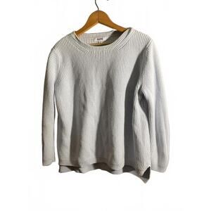 525 America Light Blue Ribbed Knit Sweater for Women Medium